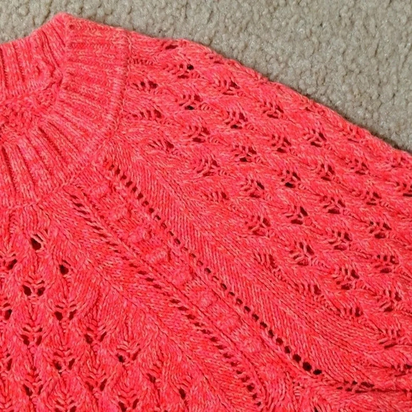 Loft Pink Long Sleeve Cable Knit Pullover Sweater, Size S - Picture 4 of 10